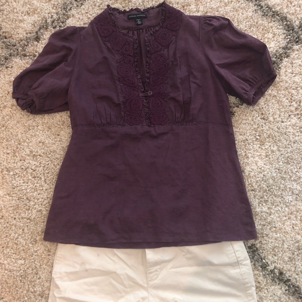 Elegant purple shirt banana republic